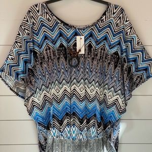 Notations Woman Herringbone Top Shirt 1X